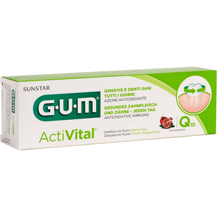 GUM ActiVital Zahnpasta für gesundes Zahnfleisch und Zähne jeden Tag, 75 ml Zahncreme