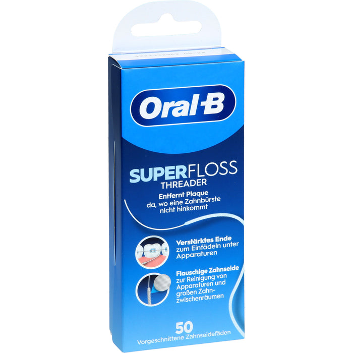 Oral-B Zahnseide Superfloss Threader, 50 St. Zahnseide