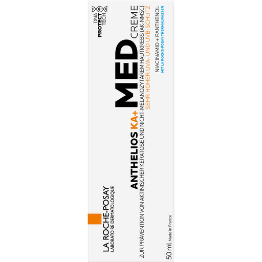 La Roche Posay Anthelios KA+ MED Sonnencreme zur Prävention aktinischer Keratose und nicht-melanozytärem Hautkrebs, 50 ml Creme