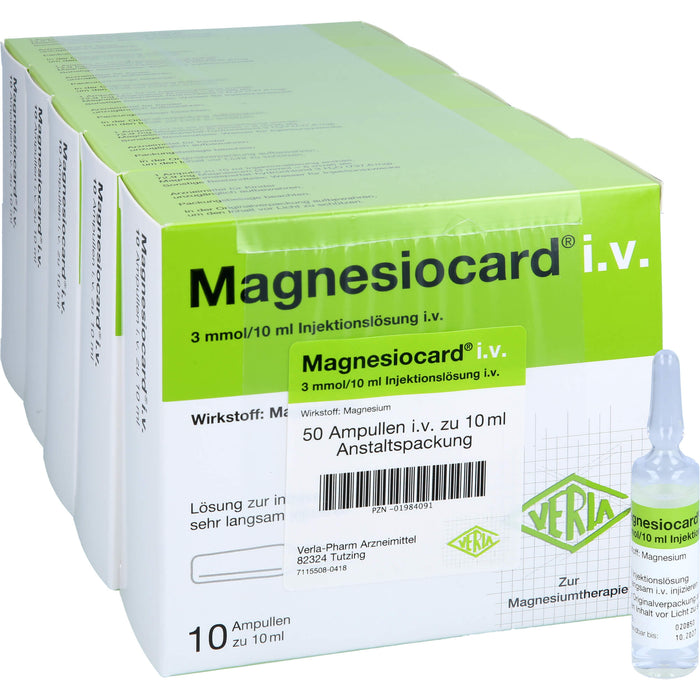 Magnesiocard  i.v., Injektionslösung, 50 St. Ampullen