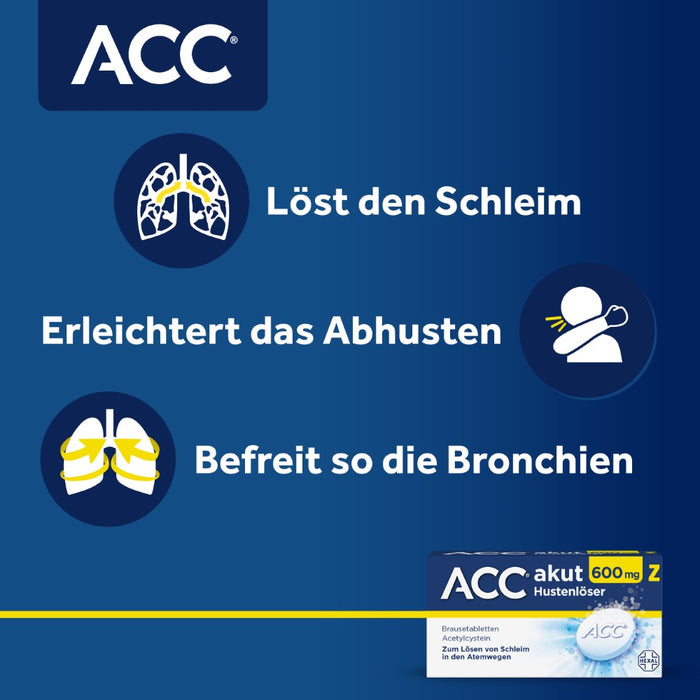 ACC akut 600 mg Z Hustenlöser Brausetabletten, 20 pc Tablettes