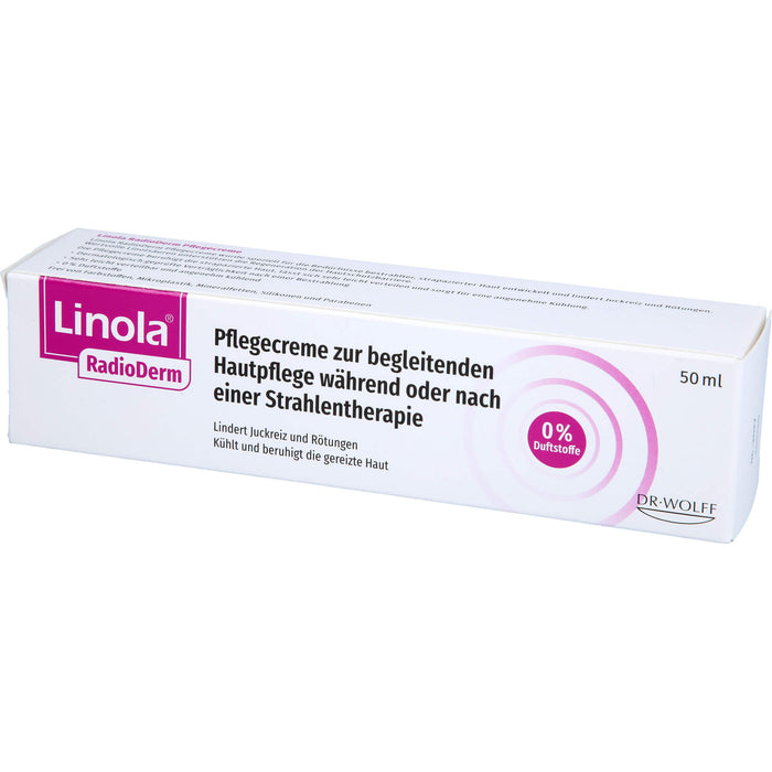 Linola RadioDerm Pflegecreme zur begleitenden Hautpflege während oder nach einer Strahlentherapie, 50 ml Crème