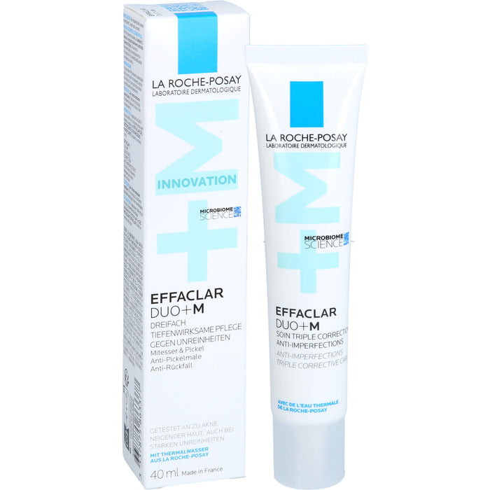 La Roche-Posay Effaclar Duo+M dreifach tiefenwirksame Pflege gegen Unreinheiten, 40 ml Crème