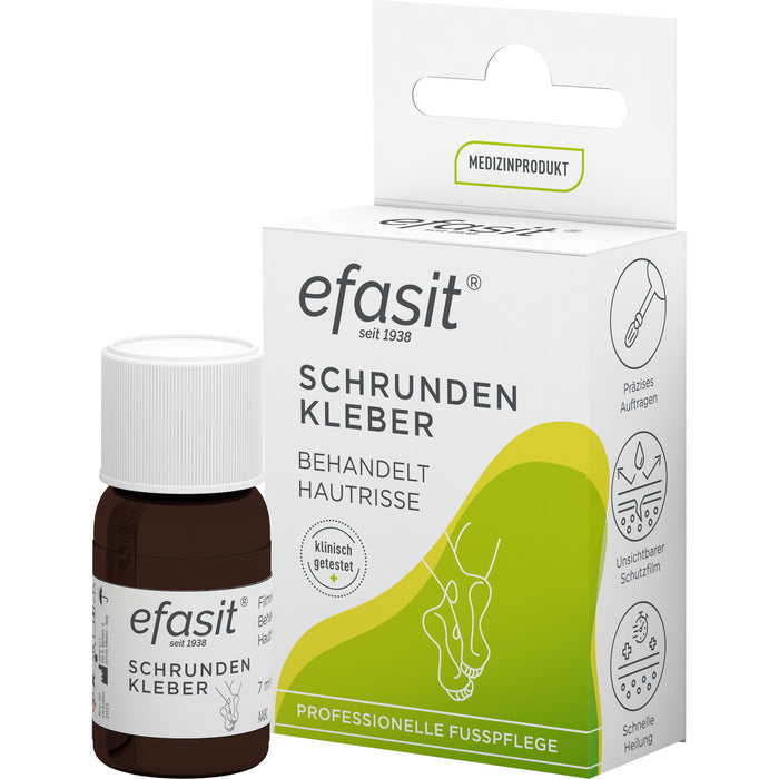 Efasit Schrunden Kleber behandelt Hautrisse, 7 ml Bouteilles