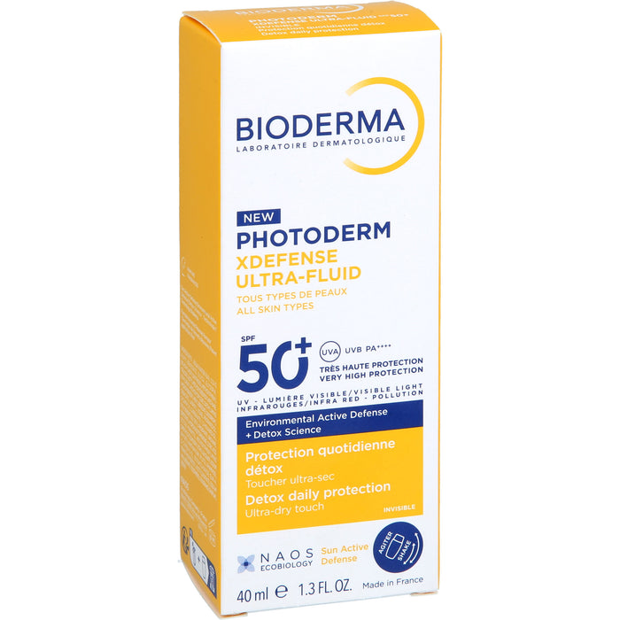 BIODERMA Photoderm XDefense Ultra-Fluid LSF 50+ sehr hell getönt, 40 ml Solution