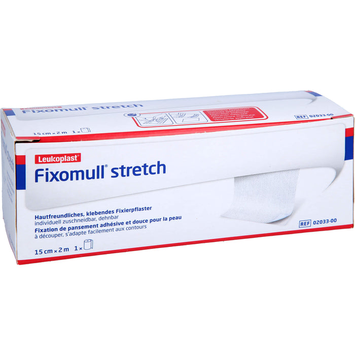 Fixomull stretch hautfreundliches, klebendes Fixierpflaster 2 m x 15 cm, 1 pc Pansement