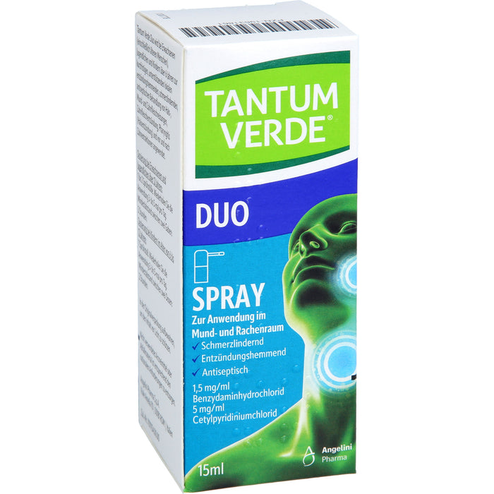 Tantum verde duo 1,5 mg/ml + 5 mg/ml Spray, 15 ml Lösung