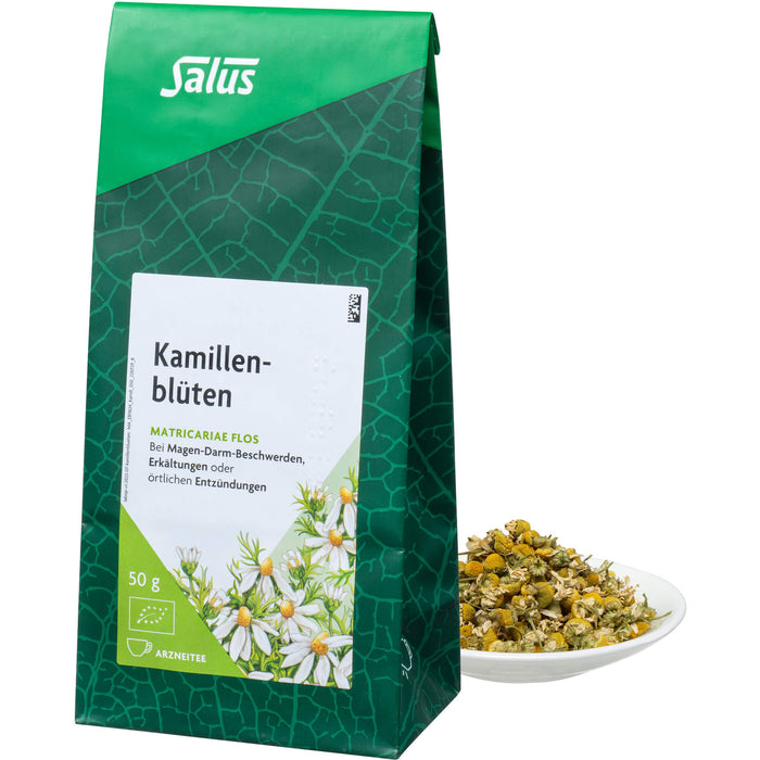 Salus Kamillenblüten Bio bei Magen-Darm-Beschwerden und Erkältungen, 50 g Tea