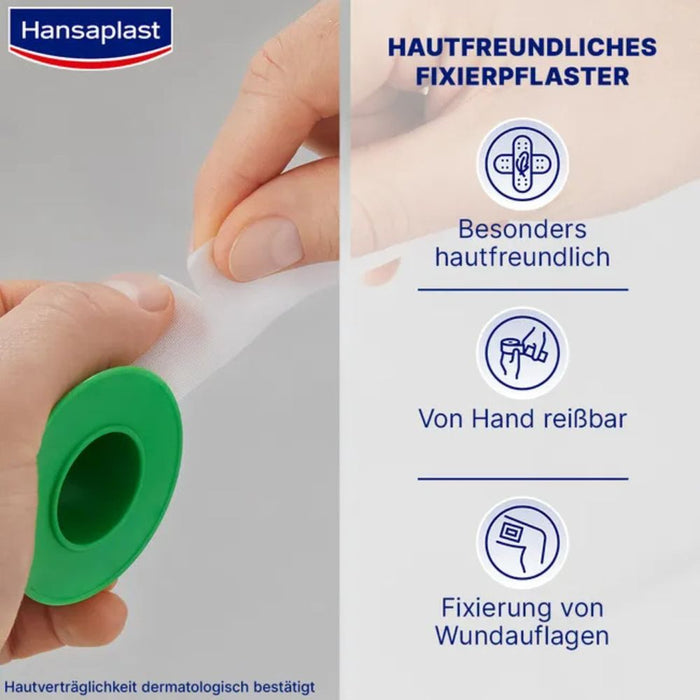 Hansaplast Sensitive Fixierpflaster 5 m x 1,25 cm, 1 pc Pansement