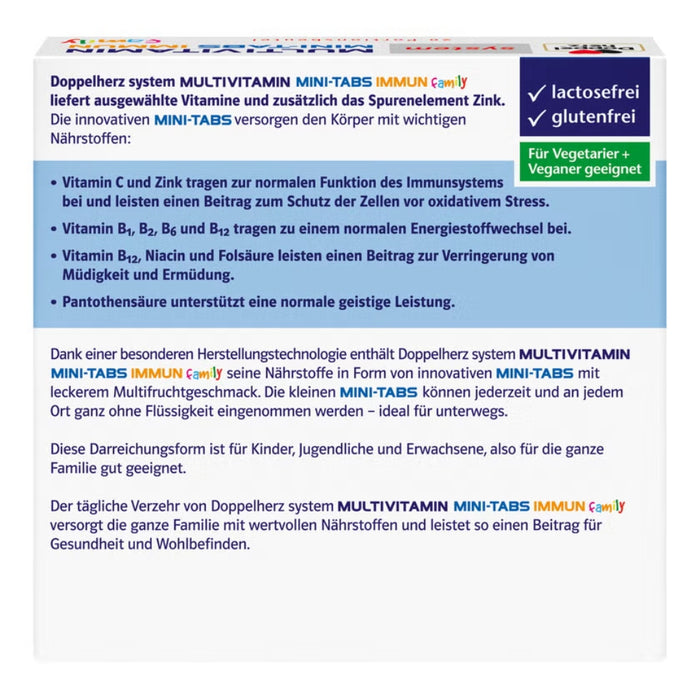 Doppelherz System Multivitamin Mini-Tabs Family, 20 pc Sachets
