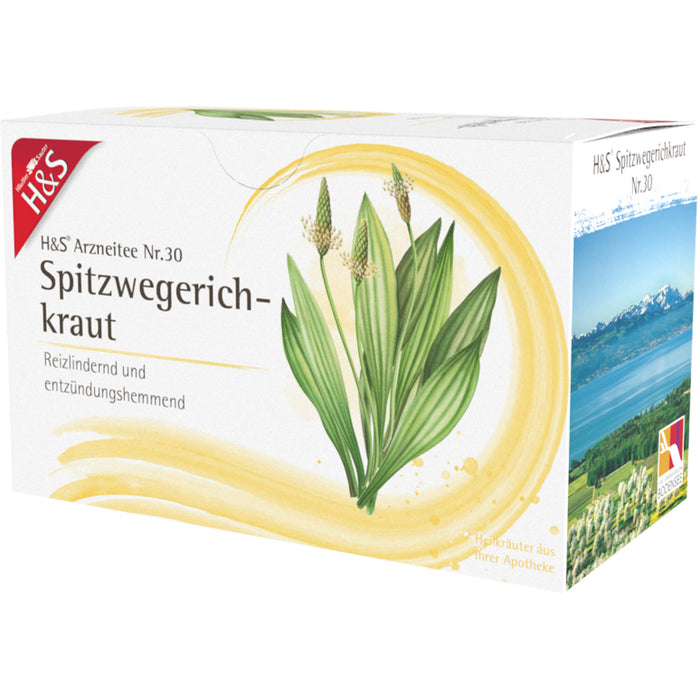 H&S Spitzwegerichkraut Nr. 30 reizlindernd und entzünungshemmend, 20 pc Sac filtrant