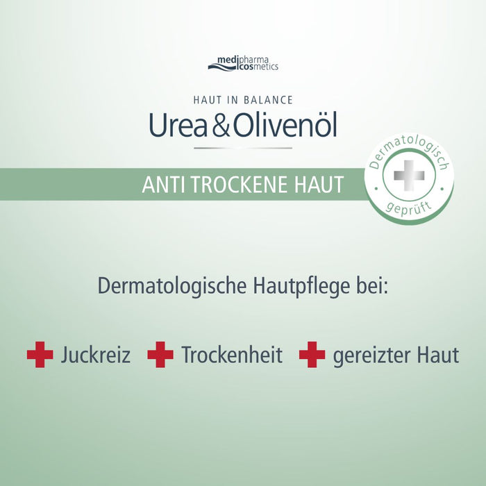 medipharma cosmetics Haut in Balance Urea & Olivenöl reichhaltige Körpercreme, 500 ml Creme