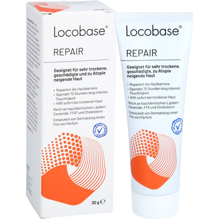 Locobase Repair Creme geeignet für sehr trockene, geschädigte, zu Atopie neigende Haut, 30 g Cream