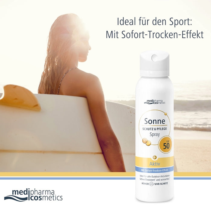 Medipharma Cosmetics Sonne Schutz & Pflege Spray LSF 50 mit Sofort-Trocken-Effekt, 150 ml Lösung