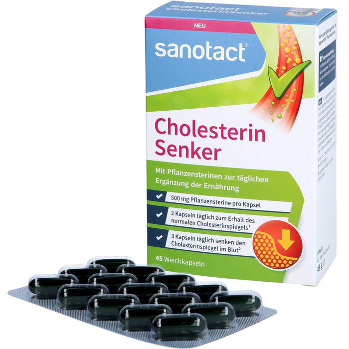 Sanotact Cholesterin Senker Weichkapseln, 45 St. Kapseln