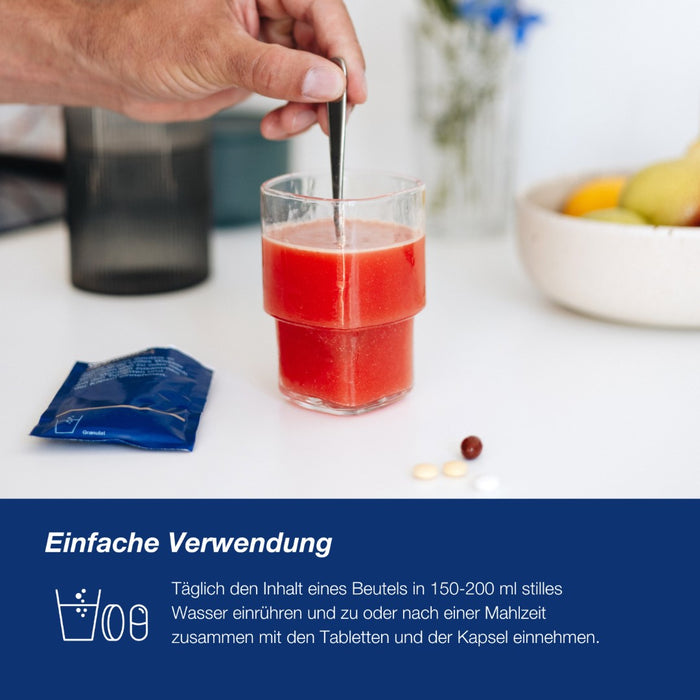 Orthomol Cellprotect - für das Wohlbefinden bis ins hohe Alter - mit Spermidin, Coenzym Q10 und Polyphenole - Granulat/Tabletten/Kapsel, 30 g Tagesportionen