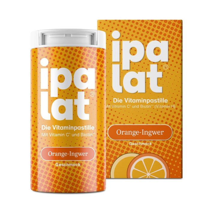 ipalat Vitaminpastillen Orange-Ingwer, 40 St. Pastillen