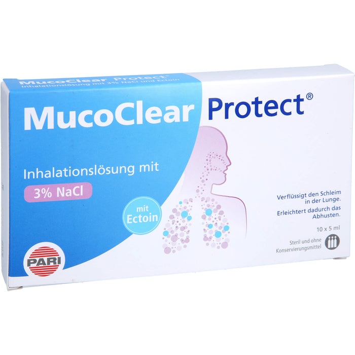 MucoClear Protect hypertone Salzlösung Inhalationslösung 3% NaCl mit Ectoin, 50 ml Solution