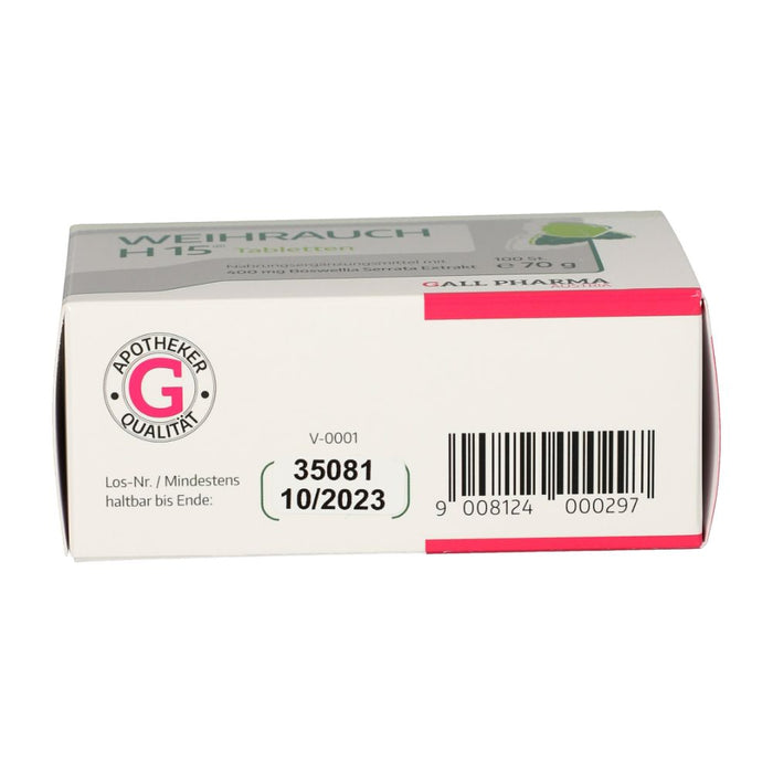Bios Medical Services Weihrauch H 15 Tabletten, 100 St. Tabletten