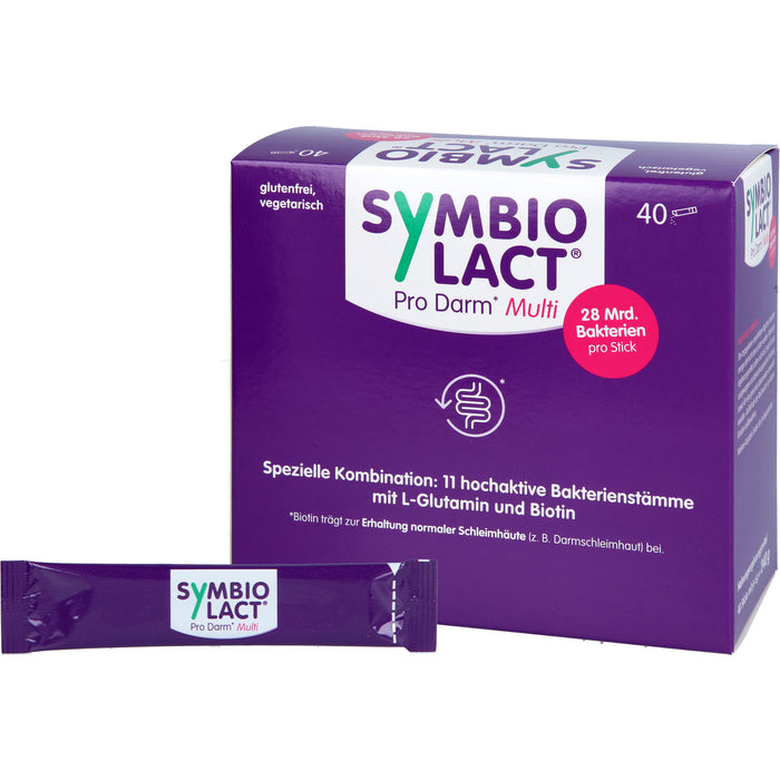 SymbioLact Pro Darm Multi 6 g Pulver zur Unterstützung einer ausgewogenen Darmflora, 40 pc Poudre