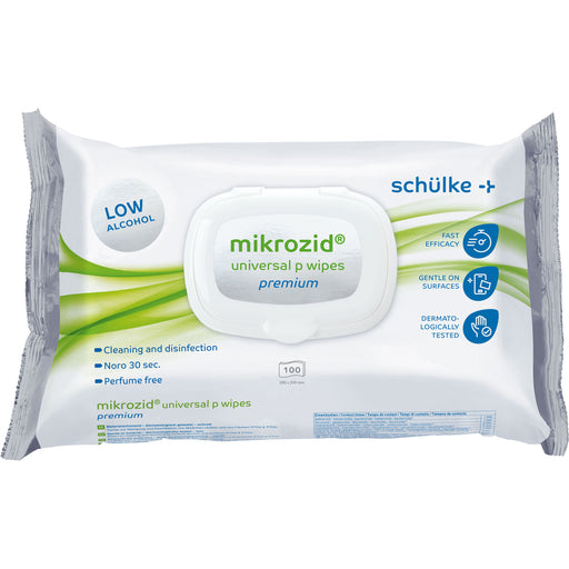 Schülke mikrozid universal p wipes premium maxi - Flächendesinfektionstücher, 100 St. Tücher