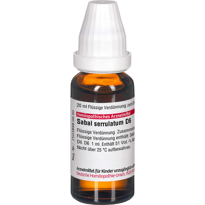 DHU Sabal serrulatum D 6 Verdünnung, 20 ml Solution