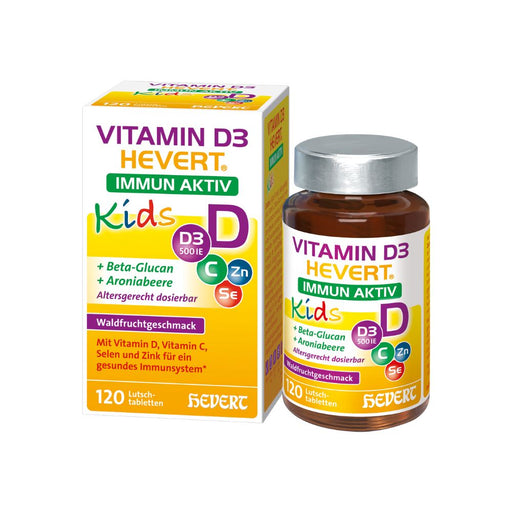 Vitamin D3 Hevert Immun Aktiv Kids Lutschtabletten, 120 St. Tabletten