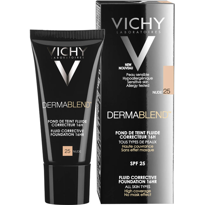 VICHY Dermablend teintkorrigierendes Make-up Fluid 25 Nude, 30 ml Lösung