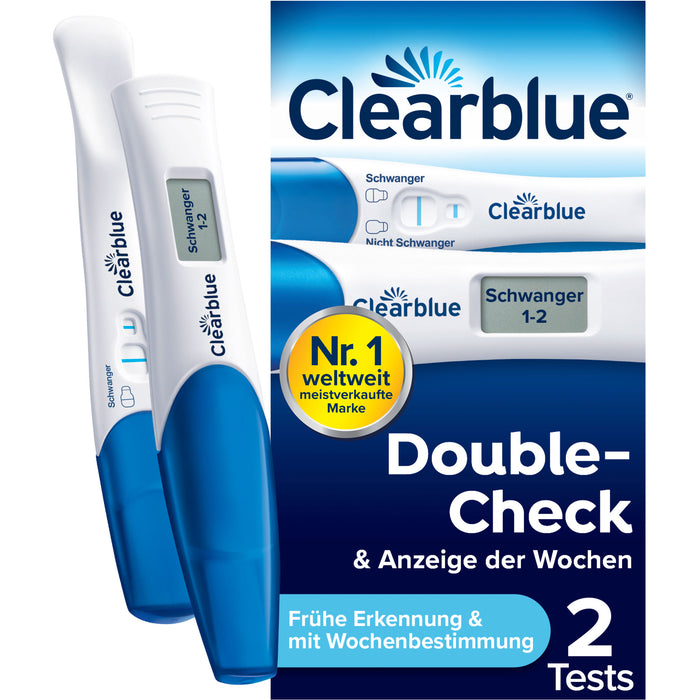 Clearblue Schwangerschaftstest Frühe Erkennung und mit Wochenbestimmung, 2 St. Test
