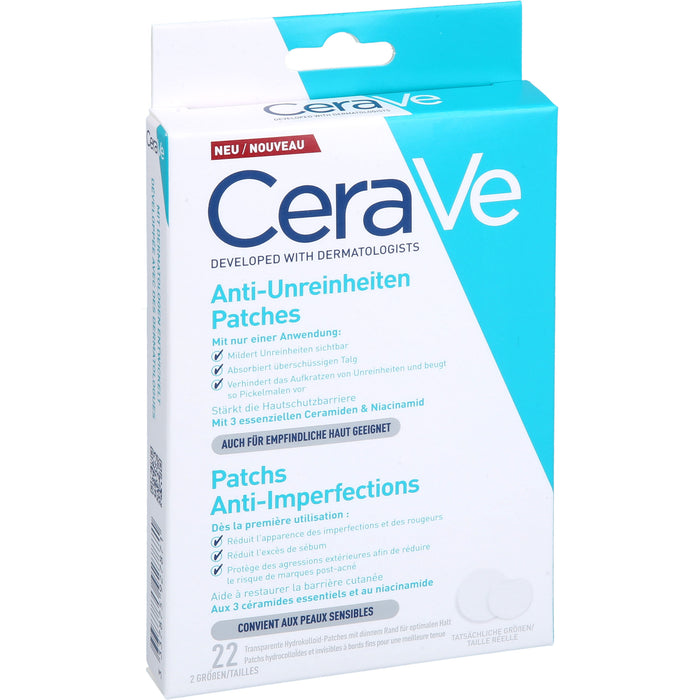 CeraVe Anti-Unreinheiten Patches für empfindliche Haut, 22 pc Pansement