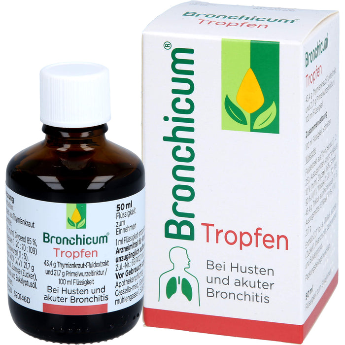 Bronchicum Tropfen bei Husten und akuter Bronchitis, 50 ml Lösung