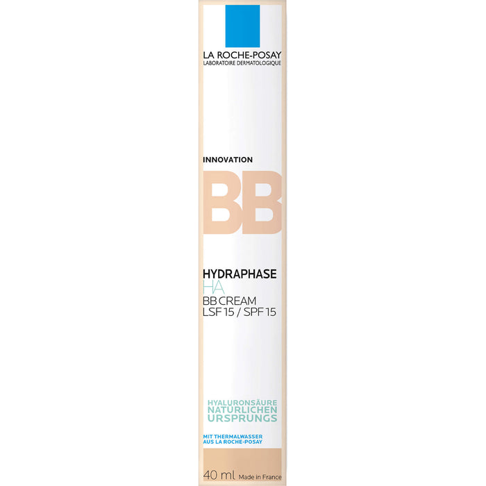 La Roche-Posay Hydraphase feuchtigkeitsspendende BB Cream für einen ebenmäßigeren Teint hell LSF 15, 40 ml Creme