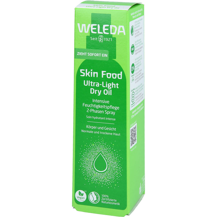 WELEDA Skin Food Ultra-Light Dry Oil sofortiger Glow & intensive Feuchtigkeit, 100 ml Oil