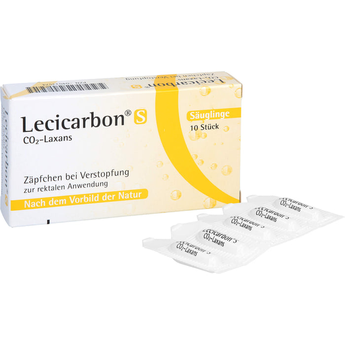 Lecicarbon S CO2-Laxans (Säuglingszäpfchen), 10 pcs. Suppositories