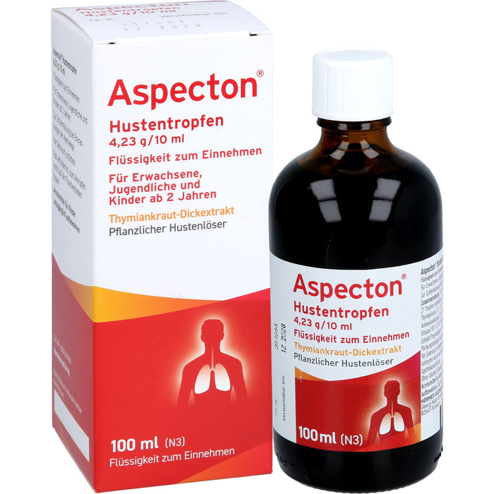 Aspecton Hustentropfen bei Husten und akuter Bronchitis, 100 ml Solution