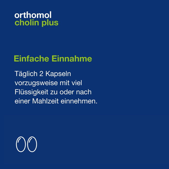 Orthomol Cholin Plus - zur Erhaltung einer normalen Leberfunktion - mit Silymarin aus Mariendistel-Extrakt, 30 St. Tagesportionen