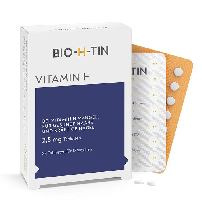 BIO-H-TIN Vitamin H Tabletten 2,5 mg beugen einem Mangel an Vitamin H vor, 84 St. Tabletten