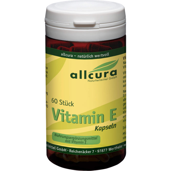 Allcura Vitamin E 200 I.E. Kapseln, 60 St. Kapseln