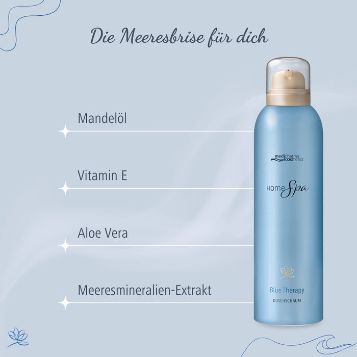 Medipharma Cosmetics Home Spa Blue Therapy Duschschaum, 200 ml Solution