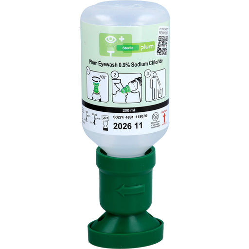 PLUM Natriumchlorid Augenspüllösung mit Augenschale, 200 ml Lösung