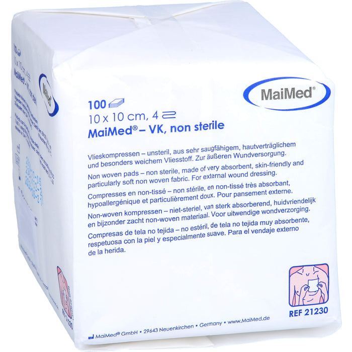 Careliv Vliesstoffkompressen unsteril 10 x 10 cm 4-fach, 100 pcs. Compresses