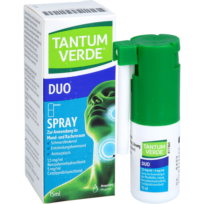 Tantum verde duo 1,5 mg/ml + 5 mg/ml Spray, 15 ml Lösung