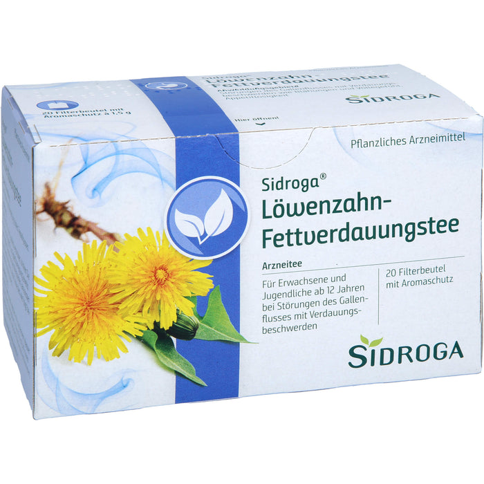 Sidroga Löwenzahn-Fettverdauungstee für den Gallenfluss, 20 pcs. Filter bag