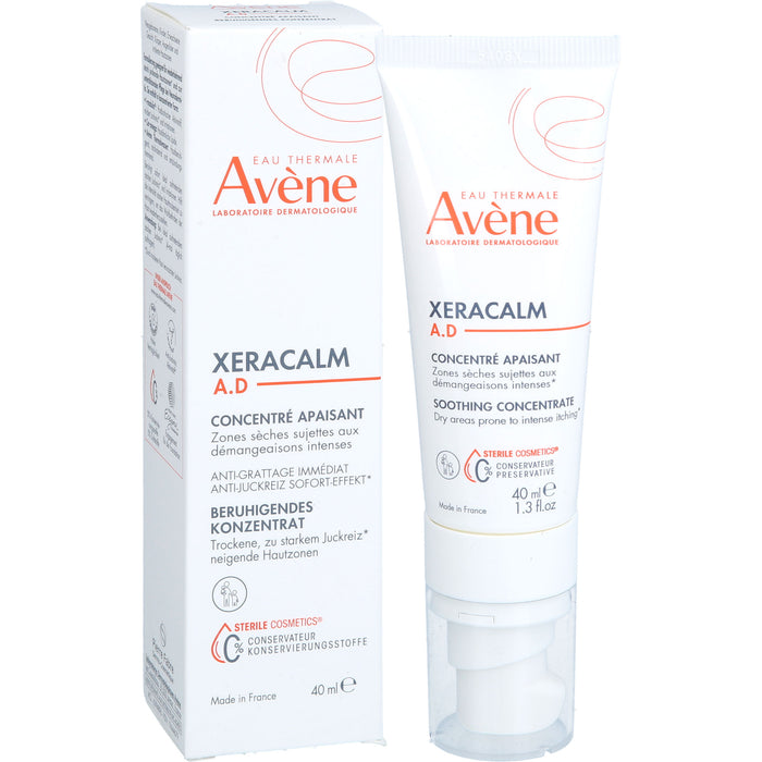 Avène XeraCalm A.D beruhigendes Konzentrat für trockene, zu starkem Juckreiz neigende Hautzonen, 40 ml Concentrate