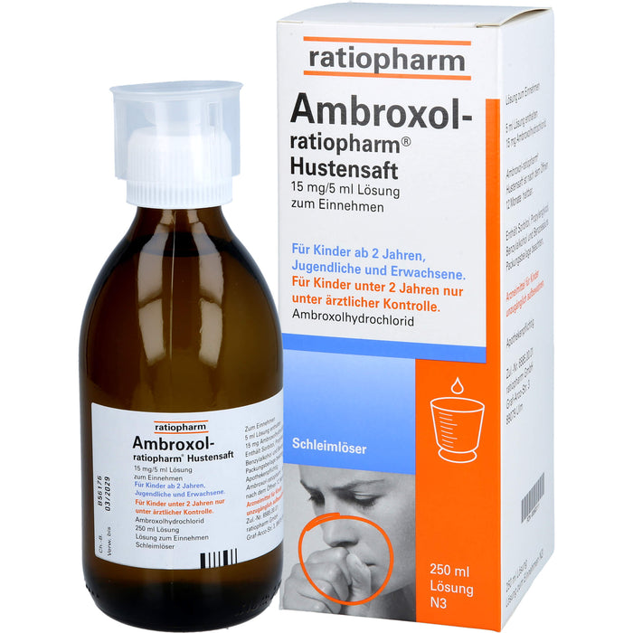Ambroxol-ratiopharm Hustensaft Schleimlöser, 250 ml Solution