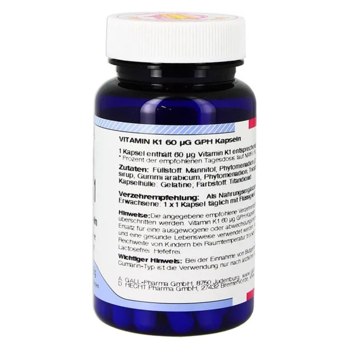 GALL PHARMA Vitamin K1 60 µg GPH Kapseln, 60 pcs. Capsules