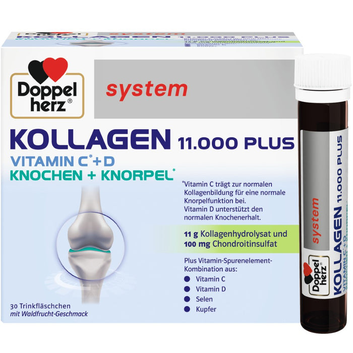 Doppelherz system Kollagen 11.000 plus Trinkfläschchen, 30 St. Ampullen