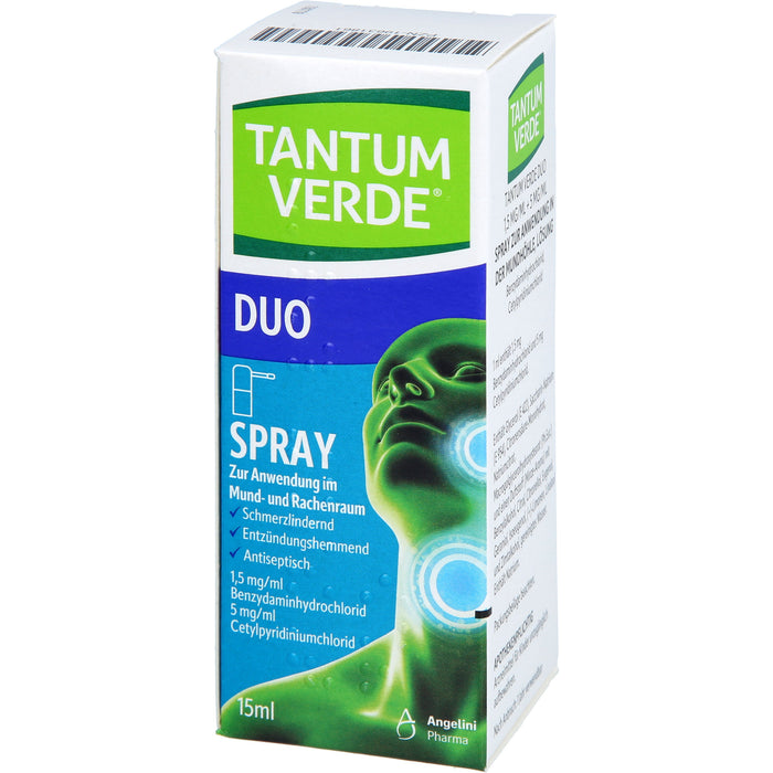 Tantum verde duo 1,5 mg/ml + 5 mg/ml Spray, 15 ml Lösung