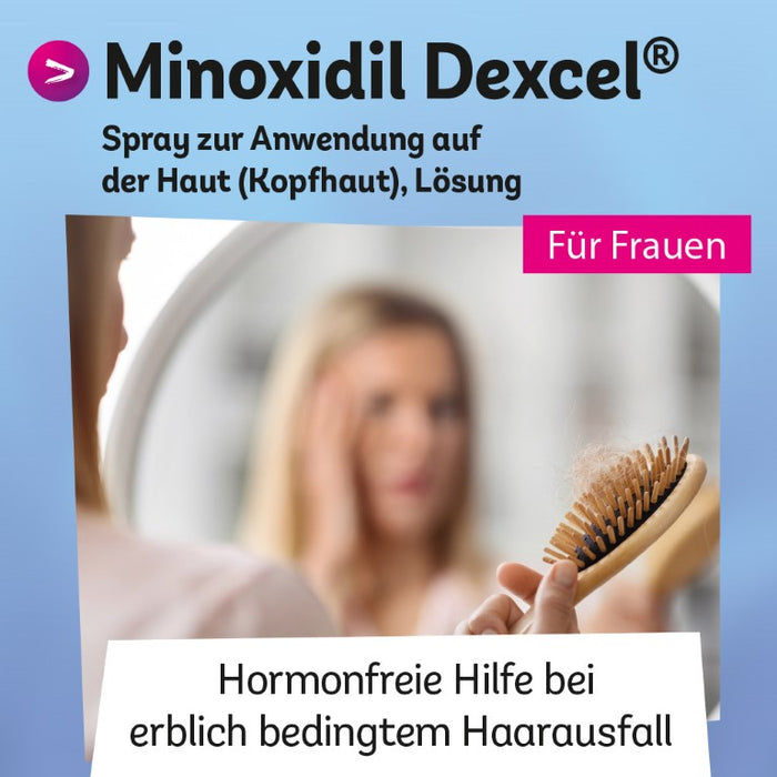 Minoxidil Dexcel 20 mg/ml Spray für Frauen zur Anwendung auf der Haut (Kopfhaut), 60 ml Solution