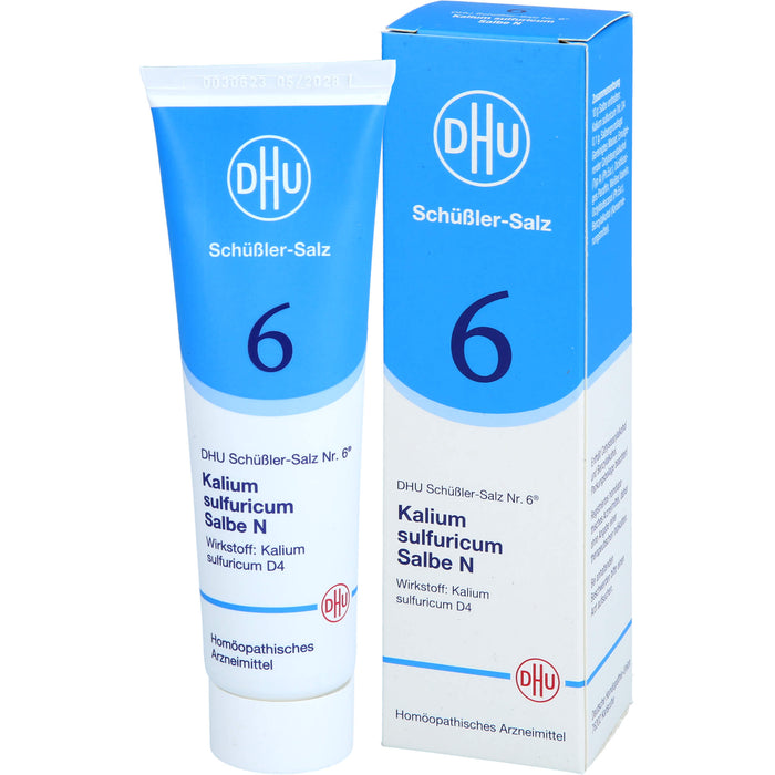 DHU Schüßler-Salz Nr. 6 Kalium sulfuricum D4 – Das Mineralsalz der Entschlackung – das Original, 50 g Salbe